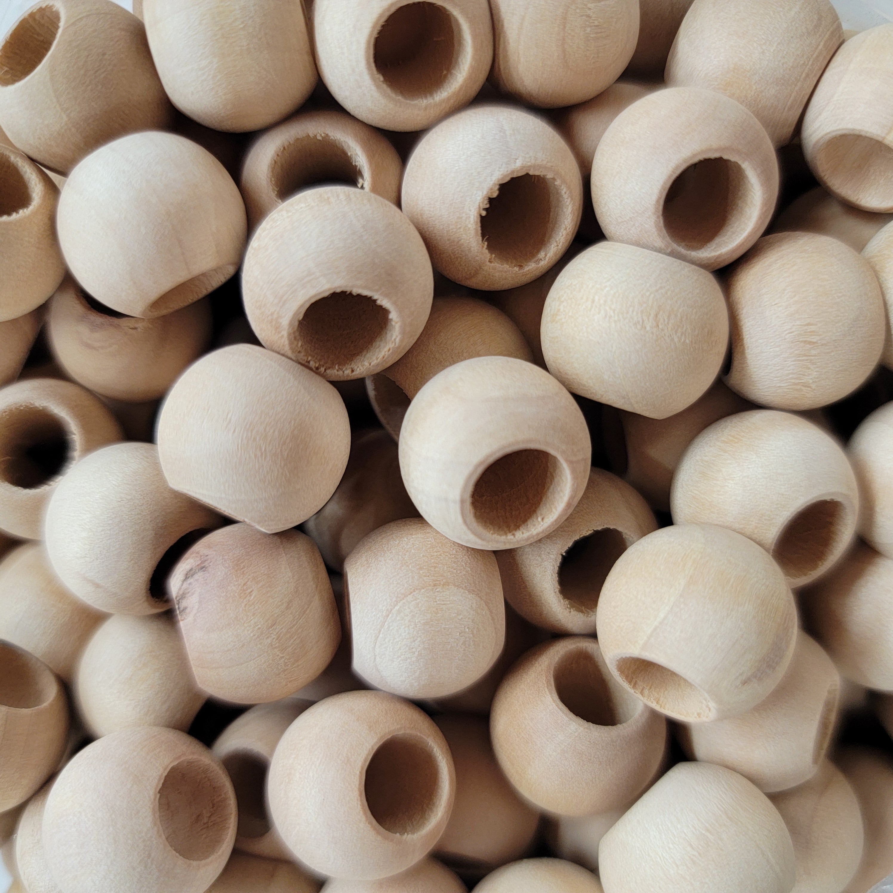 5/8" (16mm) Round Wood Beads - 25 Pack