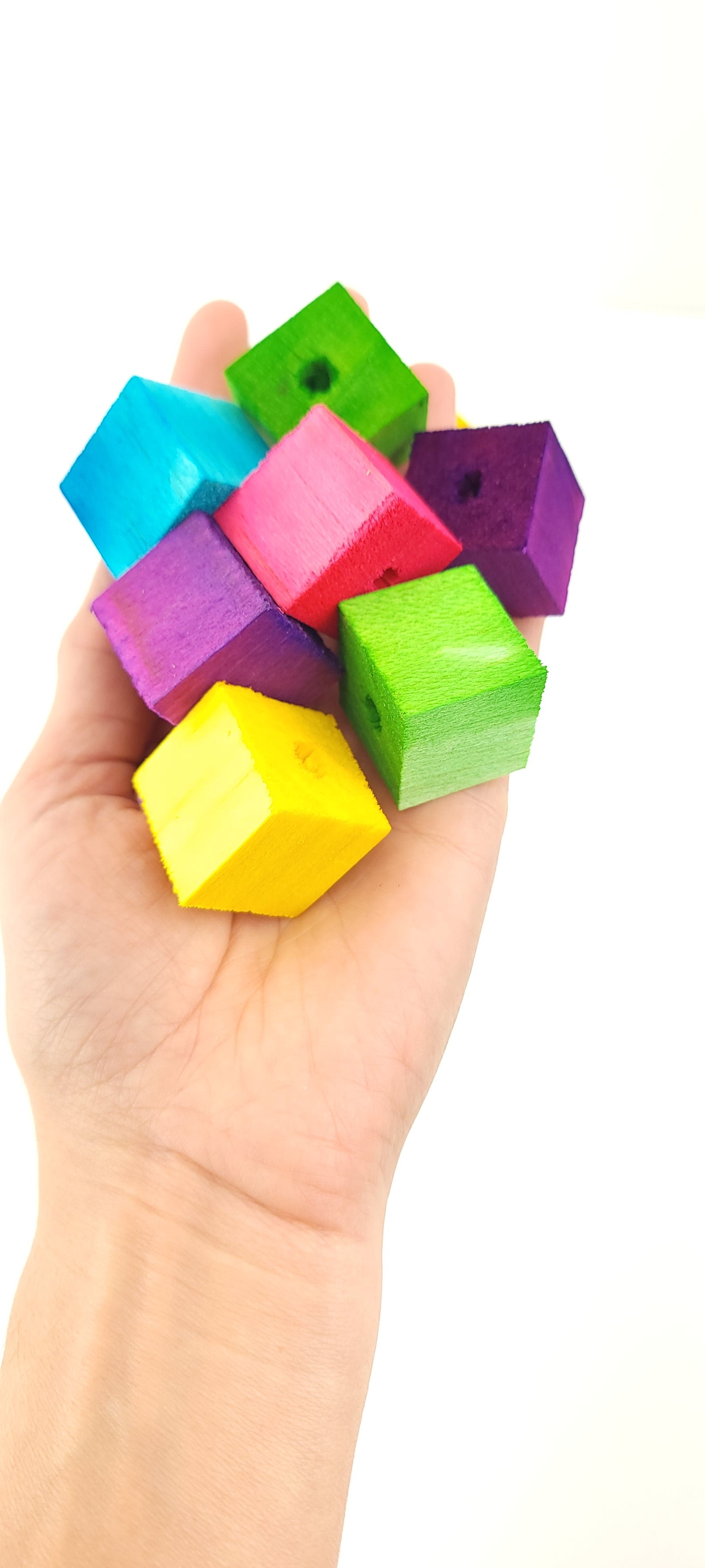 1" Colored Balsa Cubes - 10 Pack