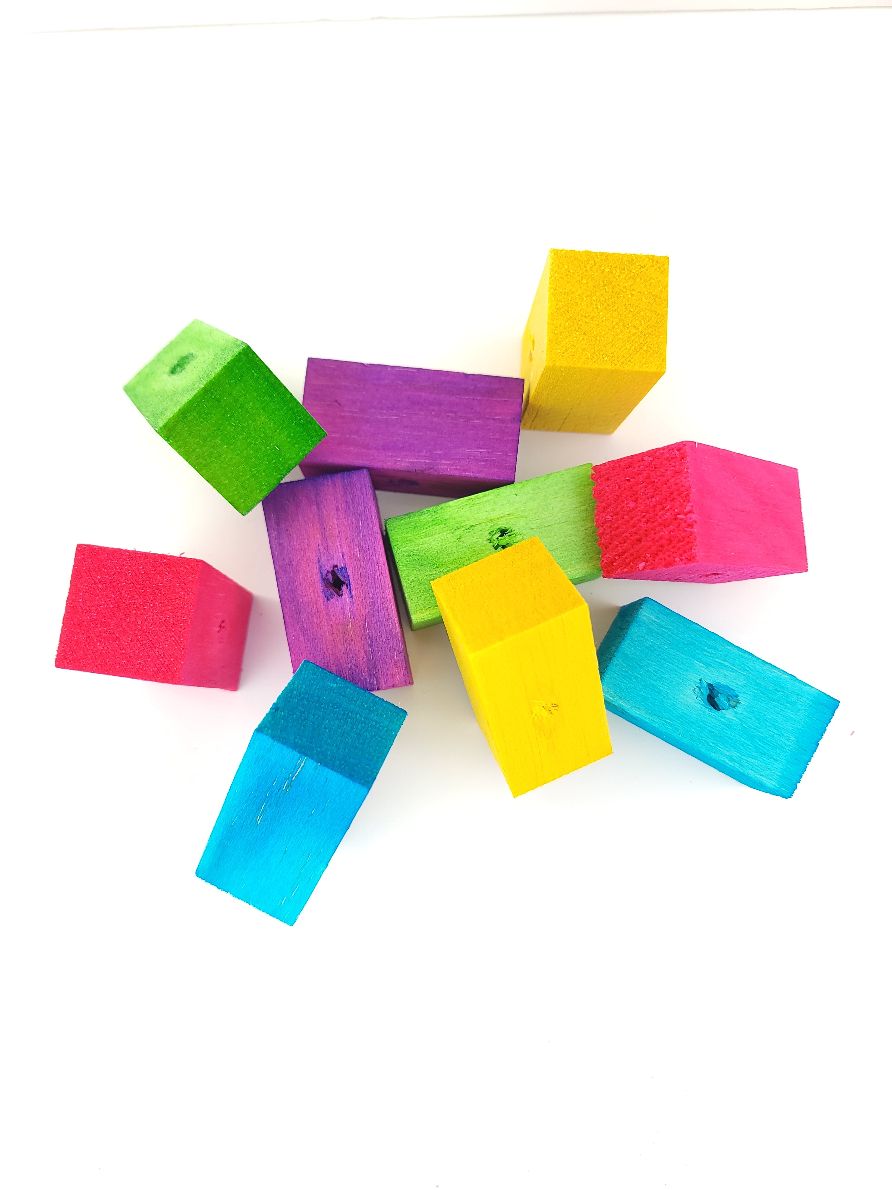 1x1x2 Colored Balsa Rectangles - 10 Pack