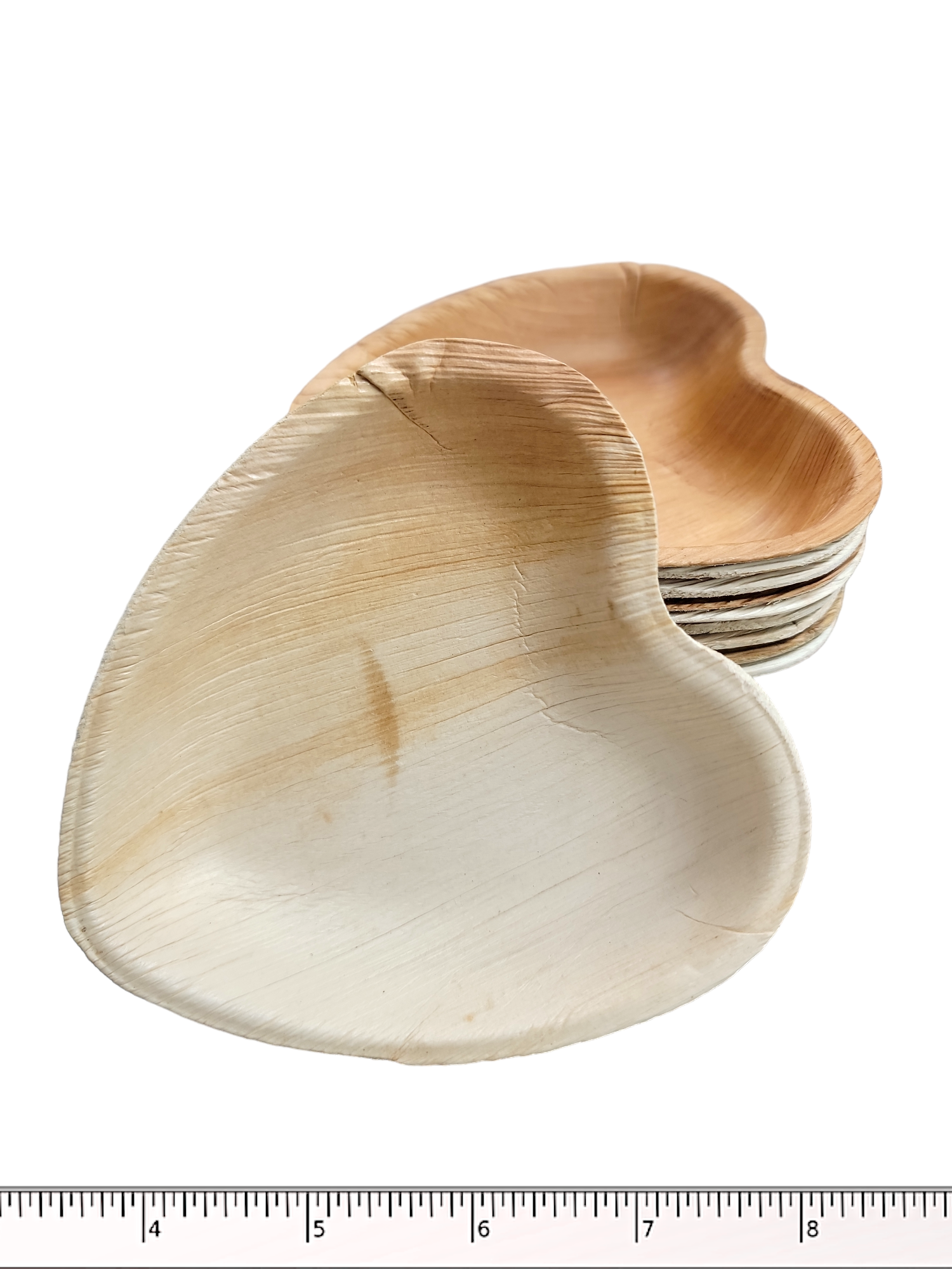 Palm Leaf Heart Bowls - 10 Pack