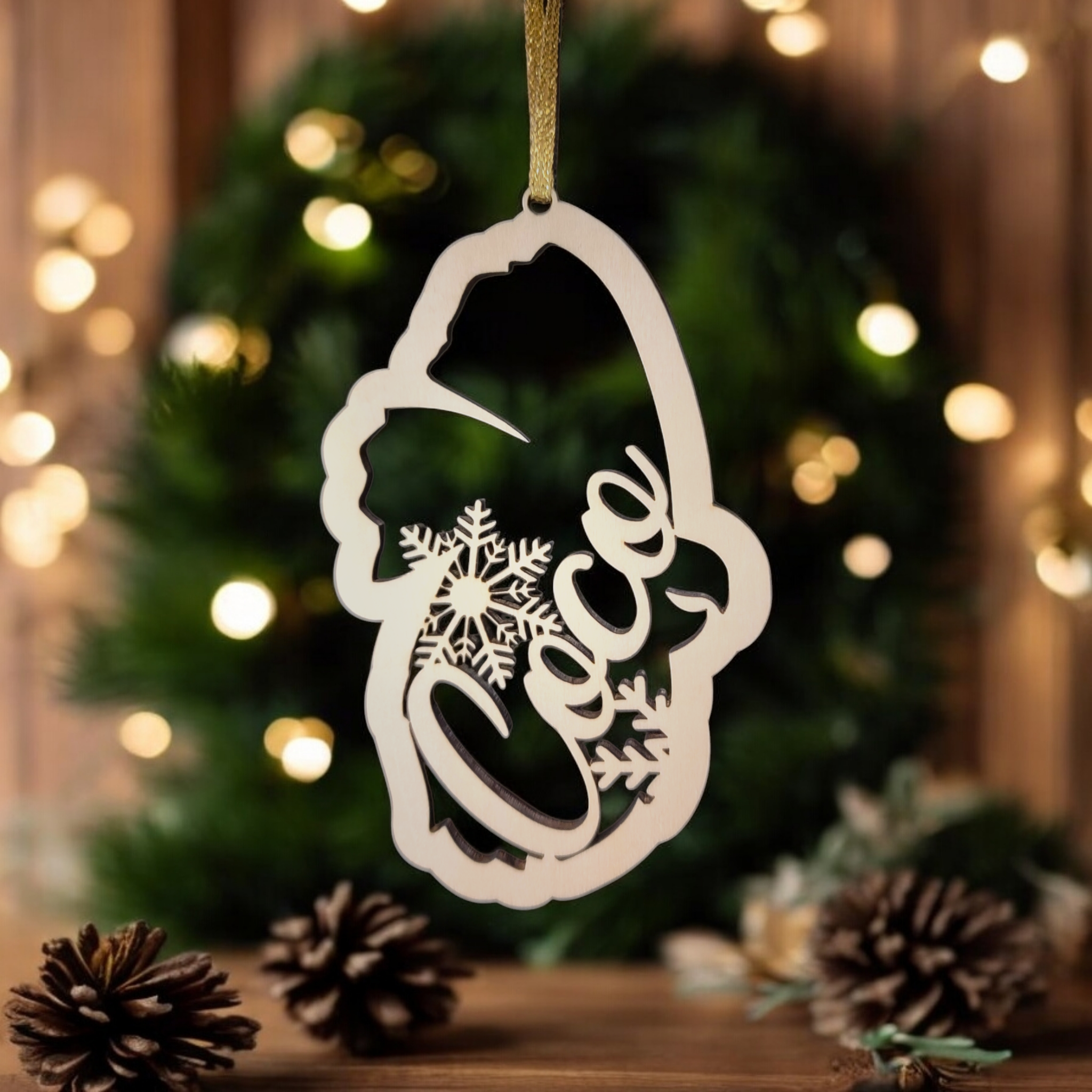 Custom Parrot Silhouette Christmas Ornaments