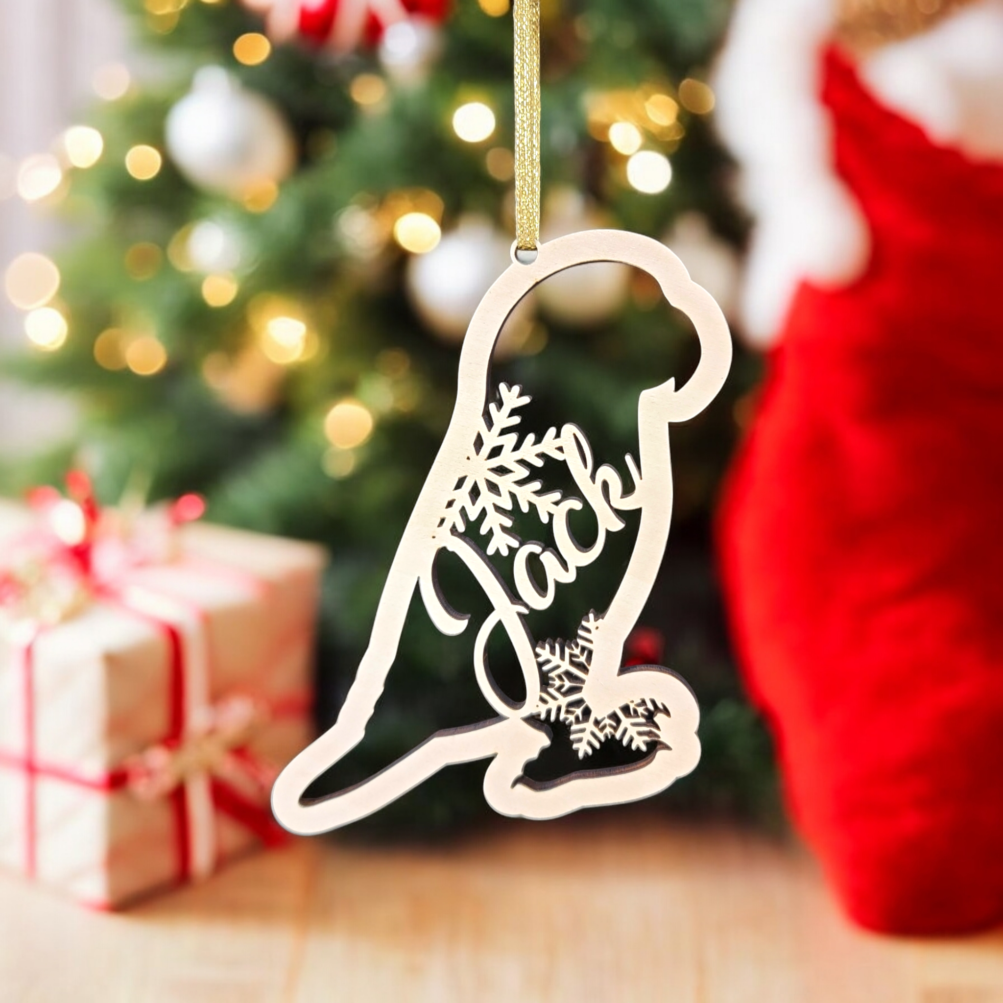 Custom Parrot Silhouette Christmas Ornaments