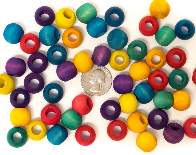 5/8" (16mm) Round Wood Beads - 25 Pack